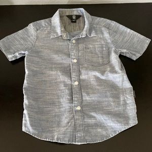 Volcom boys short sleeved button down collared shirt - 5T